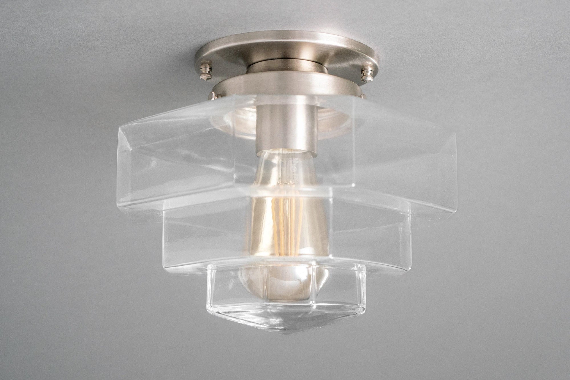 新発売 CLEAR GLASS CEILING LIGHT MODEL No. 8273 - Peared Creation ライト・ランタン
