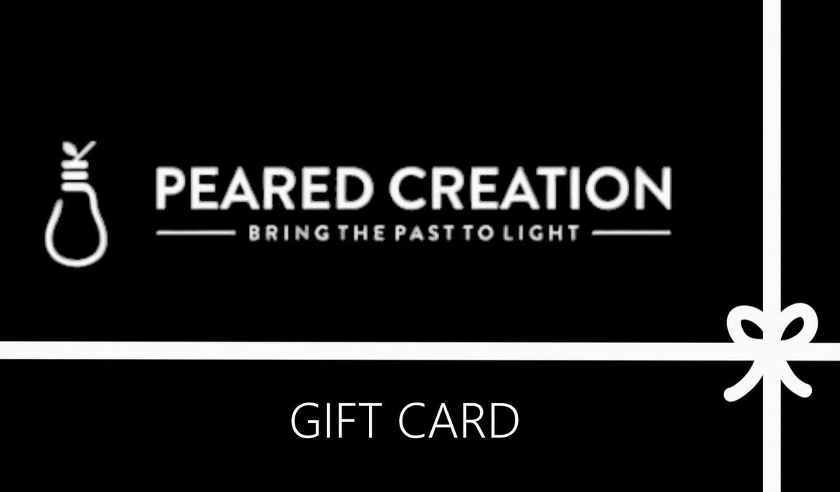 Gift card graphic with the Peared Creation logo and a ribbon tied in a bow. - Peared Creation Gift Card