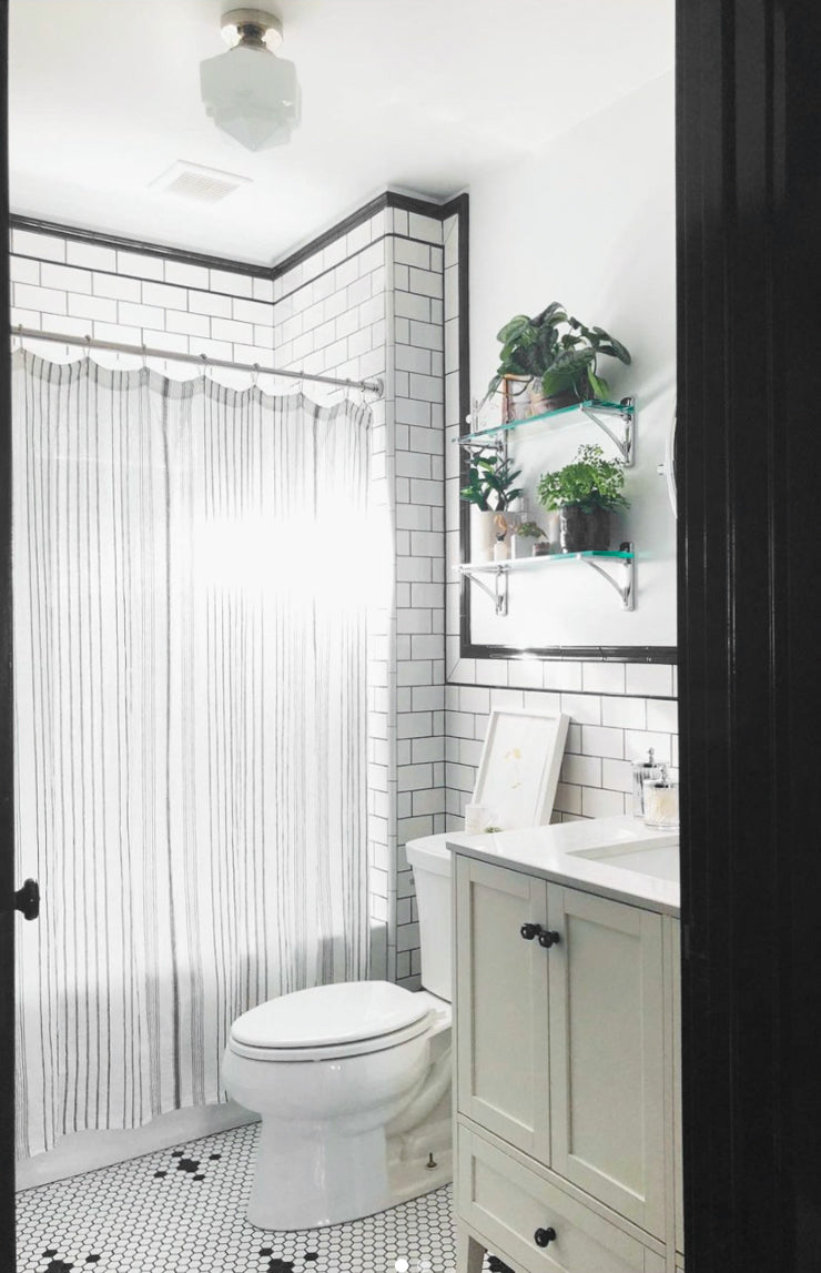 Art Deco flush mount ceiling light with a frosted white globe and brushed nickel finish in a modern bathroom. - CEILING LIGHT MODEL NO. 9155