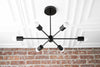 CHANDELIER MODEL No. 9414- Mid Century Modern dining room lights with a Black finish. Designed and produced by MODCREATIONStudio at Peared Creation