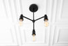 CHANDELIER MODEL No. 2879- Industrial dining room lights with a 14.5" total w/ 6"rod finish. Designed and produced by newwineoldbottles at Peared Creation