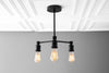CHANDELIER MODEL No. 2879- Industrial dining room lights with a 14.5" total w/ 6"rod finish. Designed and produced by newwineoldbottles at Peared Creation