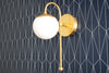 SCONCE MODEL No. 1045-Art Deco Wall Lights with a Raw Brass finish. Designed and produced by DECOCREATIONStudio at Peared Creation