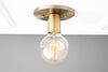 CEILING LIGHT MODEL No. 2057- Industrial Ceiling Lights with a Brushed Brass finish. Designed and produced by newwineoldbottles at Peared Creation