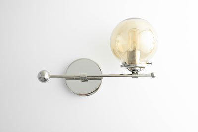 SCONCE MODEL No. 4353- Mid Century Modern Wall Lights with a Polished Nickel finish. Designed and produced by MODCREATIONStudio at Peared Creation
