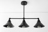 CHANDELIER MODEL No. 2433- Industrial dining room lights with a 14.75" total w/6"rod finish. Designed and produced by newwineoldbottles at Peared Creation