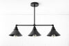 CHANDELIER MODEL No. 2433- Industrial dining room lights with a 14.75" total w/6"rod finish. Designed and produced by newwineoldbottles at Peared Creation