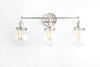 VANITY MODEL No. 8705- Mid Century Modern bathroom lighting with a Clear Globe finish. Designed and produced by MODCREATIONStudio at Peared Creation
