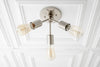 CEILING LIGHT MODEL No. 9467- Industrial Ceiling Lights with a Brushed Nickel finish. Designed and produced by newwineoldbottles at Peared Creation