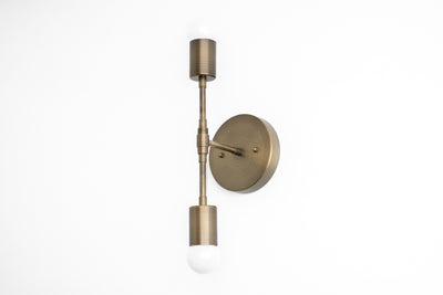 SCONCE MODEL No. 7981- Mid Century Modern Wall Lights with a Antique Brass finish. Designed and produced by MODCREATIONStudio at Peared Creation