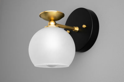 SCONCE MODEL No. 9120-Art Deco Wall Lights with a Black / Brass finish. Designed and produced by DECOCREATIONStudio at Peared Creation