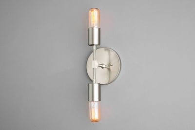 SCONCE MODEL No. 8980- Industrial Wall Lights with a Brushed Nickel finish. Designed and produced by newwineoldbottles at Peared Creation