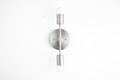 SCONCE MODEL No. 7981- Mid Century Modern Wall Lights with a Brushed Nickel finish. Designed and produced by MODCREATIONStudio at Peared Creation