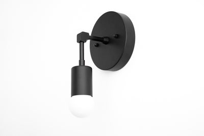 SCONCE MODEL No. 8578- Mid Century Modern Wall Lights with a Black finish. Designed and produced by MODCREATIONStudio at Peared Creation