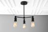 CHANDELIER MODEL No. 2879- Industrial dining room lights with a 14.5" total w/ 6"rod finish. Designed and produced by newwineoldbottles at Peared Creation