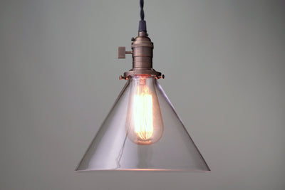 Pendant Lights - Edison Pendant -  Hanging Pendant Light - Industrial Shade Pendant - Glass Shade - Kitchen Lighting - Model No. 3760
