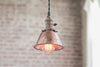 Pendant Lights - Aged Copper - Metal Shade -  Hanging Pendant Light - Industrial Shade Pendant - Model No. 4887
