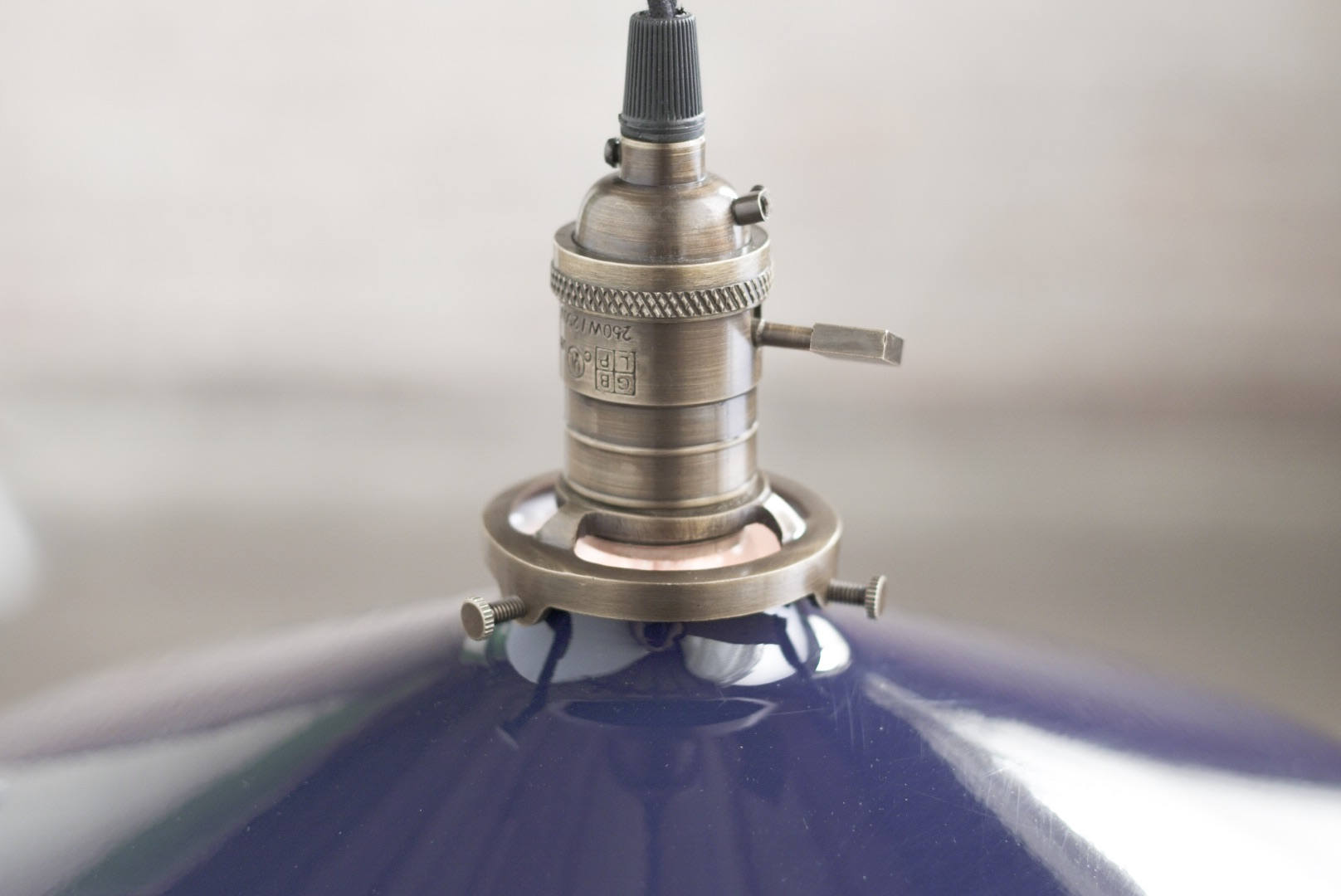 Pendant Lights - Blue Metal Shade -  Hanging Pendant Light - Industrial Shade Pendant - Modern - Model No. 4645