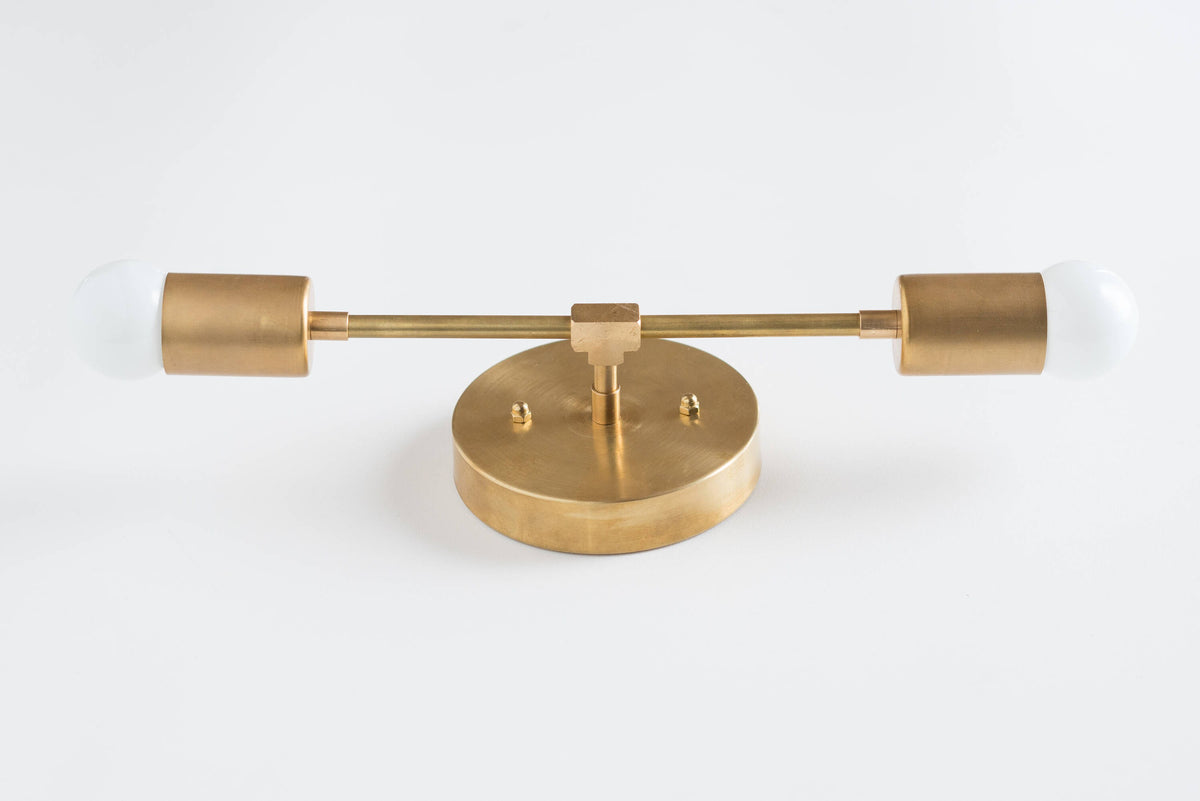 Black Brass Vanity Light - Modern Brass Lighting - Mid Century Fixture - Vanity Mirror Fixture - Model No. 5563