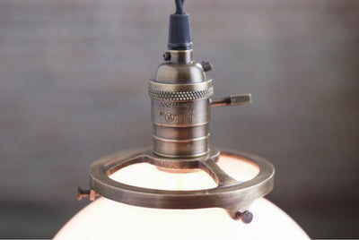 Pendant Lights - Globe Pendant -  Hanging Pendant Light - Industrial Shade Pendant - Edison Pendant - Mod - Model No. 1835