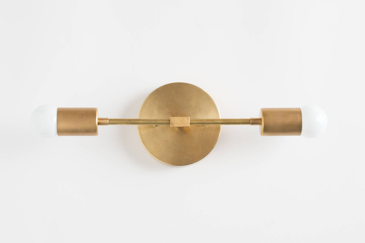 Black Brass Vanity Light - Modern Brass Lighting - Mid Century Fixture - Vanity Mirror Fixture - Model No. 5563