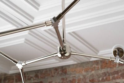 CHANDELIER MODEL No. 7409- Mid Century Modern dining room lights with a Black finish. Designed and produced by MODCREATIONStudio at Peared Creation