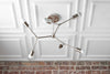 CHANDELIER MODEL No. 7409- Mid Century Modern dining room lights with a Polished Nickel finish. Designed and produced by MODCREATIONStudio at Peared Creation