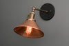 SCONCE MODEL No. 3362- Industrial Wall Lights with a Black/Antique Brass finish. Designed and produced by newwineoldbottles at Peared Creation