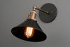 SCONCE MODEL No. 9144- Industrial Wall Lights with a Black/Antique Brass finish. Designed and produced by newwineoldbottles at Peared Creation