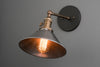 SCONCE MODEL No. 4088- Industrial Wall Lights with a Black/Antique Brass finish. Designed and produced by newwineoldbottles at Peared Creation