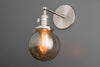 SCONCE MODEL No. 2435- Industrial Wall Lights with a Brushed Nickel finish. Designed and produced by newwineoldbottles at Peared Creation
