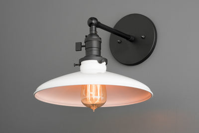 SCONCE MODEL No. 4041- Industrial Wall Lights with a Black finish. Designed and produced by newwineoldbottles at Peared Creation