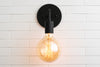 SCONCE MODEL No. 5787- Industrial Wall Lights with a Black finish. Designed and produced by newwineoldbottles at Peared Creation