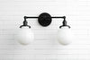 VANITY MODEL No. 5348- Industrial bathroom lighting with a Black finish. Designed and produced by newwineoldbottles at Peared Creation