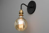 SCONCE MODEL No. 8064- Industrial Wall Lights with a Brushed Brass/Black finish. Designed and produced by newwineoldbottles at Peared Creation