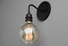 SCONCE MODEL No. 8064- Industrial Wall Lights with a Black finish. Designed and produced by newwineoldbottles at Peared Creation