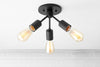 CEILING LIGHT MODEL No. 9467- Industrial Ceiling Lights with a Black finish. Designed and produced by newwineoldbottles at Peared Creation