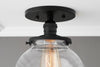 CEILING LIGHT MODEL No. 6365- Industrial Ceiling Lights with a Black finish. Designed and produced by newwineoldbottles at Peared Creation