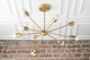 Sputnik Chandelier - Nickel Light Fixture - Modern Ceiling Lamp - Model No. 7788