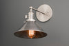 SCONCE MODEL No. 4088- Industrial Wall Lights with a Brushed Nickel finish. Designed and produced by newwineoldbottles at Peared Creation