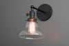 SCONCE MODEL No. 9048- Industrial Wall Lights with a Black finish. Designed and produced by newwineoldbottles at Peared Creation
