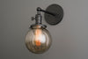 SCONCE MODEL No. 2435- Industrial Wall Lights with a Black finish. Designed and produced by newwineoldbottles at Peared Creation