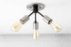 CEILING LIGHT MODEL No. 9467- Industrial Ceiling Lights with a Brushed Nickel/Black finish. Designed and produced by newwineoldbottles at Peared Creation