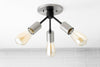 CEILING LIGHT MODEL No. 9467- Industrial Ceiling Lights with a Brushed Nickel/Black finish. Designed and produced by newwineoldbottles at Peared Creation