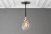 Clear Globe Light - Pendant Lighting - Farmhouse Lighting - Ceiling Light - Edison - Kitchen Light - Lighting - Industrial - Model No. 4867