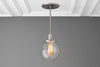 Clear Globe Light - Pendant Lighting - Farmhouse Lighting - Ceiling Light - Edison - Kitchen Light - Lighting - Industrial - Model No. 4867
