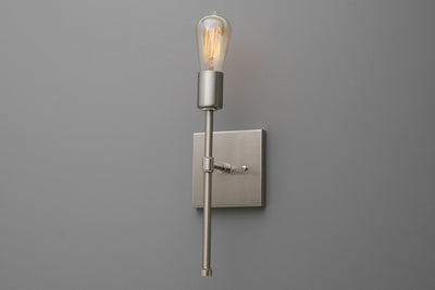 SCONCE MODEL No. 4136- Industrial Wall Lights with a Brushed Nickel finish. Designed and produced by newwineoldbottles at Peared Creation