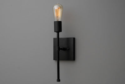 SCONCE MODEL No. 4136- Industrial Wall Lights with a Black finish. Designed and produced by newwineoldbottles at Peared Creation