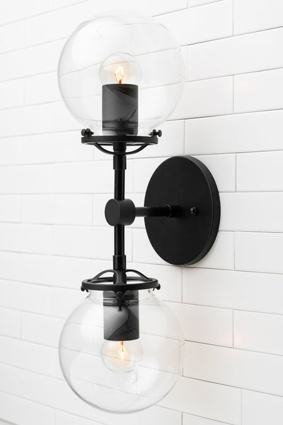 SCONCE MODEL No. 5584- Industrial Wall Lights with a Clear finish. Designed and produced by newwineoldbottles at Peared Creation