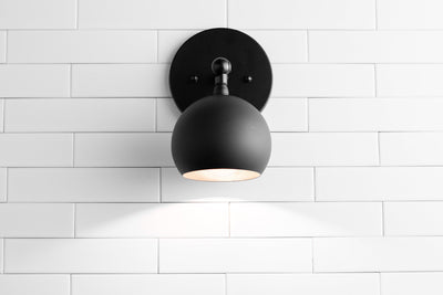 SCONCE MODEL No. 7949- Industrial Wall Lights with a Black finish. Designed and produced by newwineoldbottles at Peared Creation